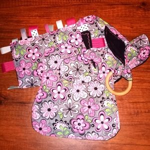 Group lot set baby taggy taggie bunny ear teether Burp cloth bib new sensory